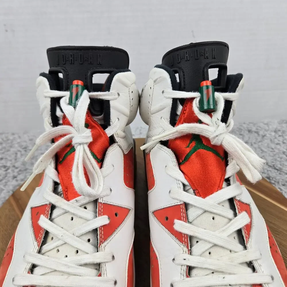 Jordan 6 Retro Men 11 Gatorade Like Mike White Daily Athletic Sneaker 384664-145